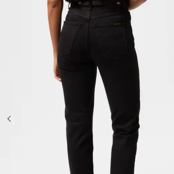 Nudie Jeans 32/30 Breezy Britt Aged Black High Waisted Jeans